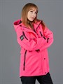 Куртка горнолыжная/сноубордическая "Маунтрайд" неоново-розовая КГС/НК