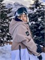 Анорак сноубордический (горнолыжный) "Mountride" FR бежево-белый FRv25BW