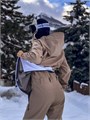 Полукомбинезон горнолыжный/сноубордичечкий  "Mountride" бежевый ПКЛЛ